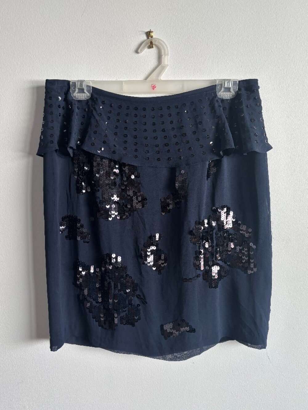 DKNY Silk Pencil Skirt with Peplum